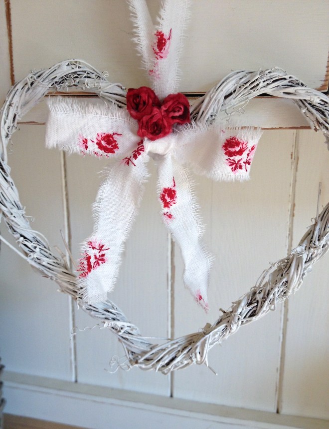 Etsy red and white twig heart chosen